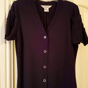 Misook Short sleeve cardigan